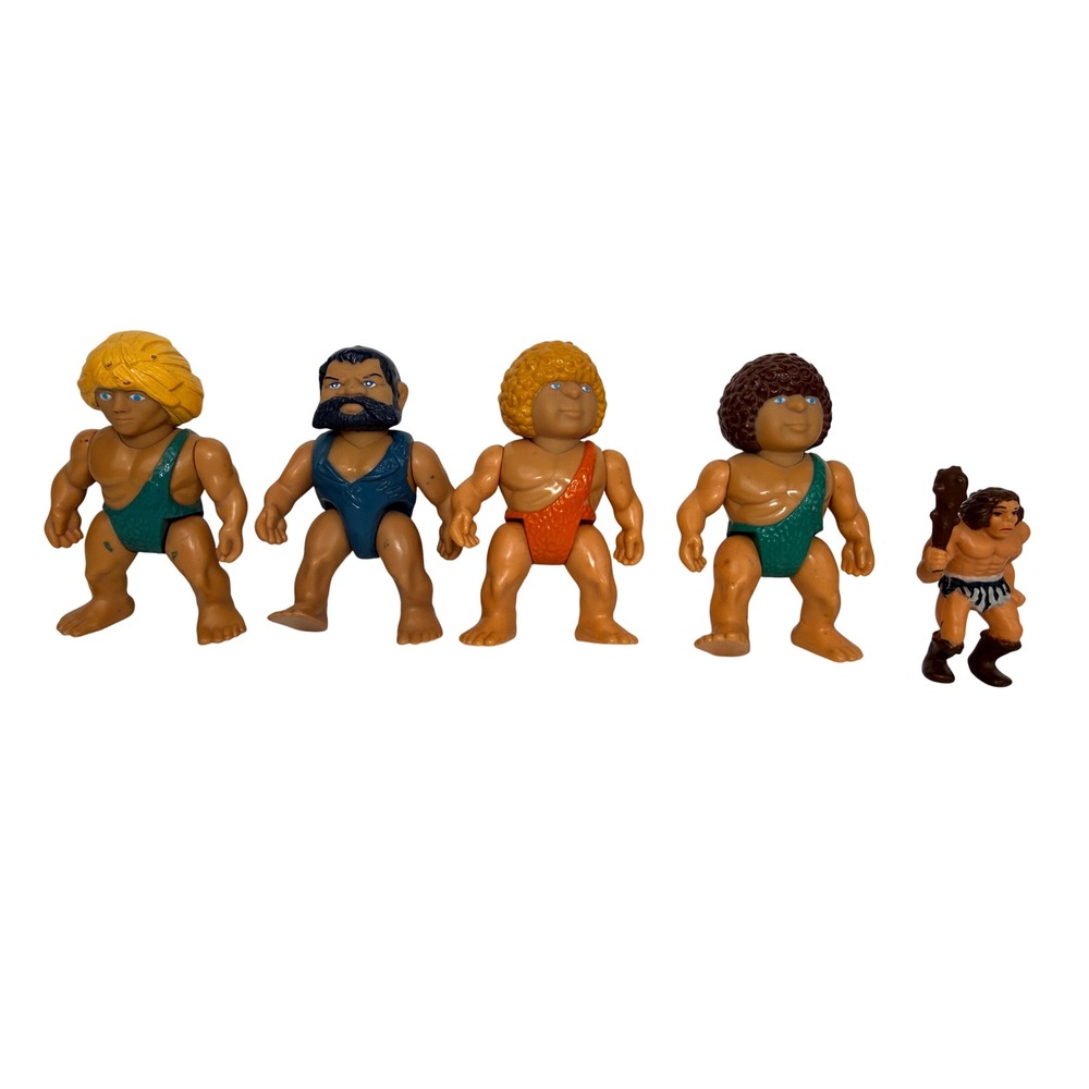 Vintage 1987 Playskool Caveman Action Figure Definitely Dinosaurs Toy Lot 5 - BH